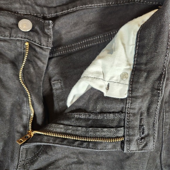 Levi's 512 Jeans Men's 32X28 (Tag 33X30) Black Slim Tapered Fit Zip Fly Denim - Picture 6 of 16